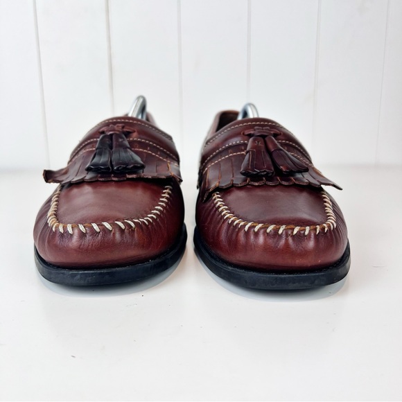 GH Bass Michael Kiltie Tassel WEEJUNS Loafer Mens 11.5 D Brown Preppy Business - Picture 2 of 13